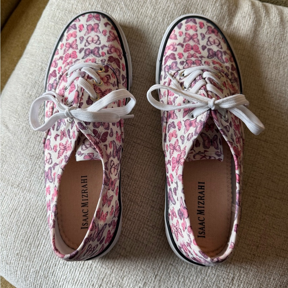 Isaac Mizrahi Pink & Purple Butterflies Canvas Sneakers